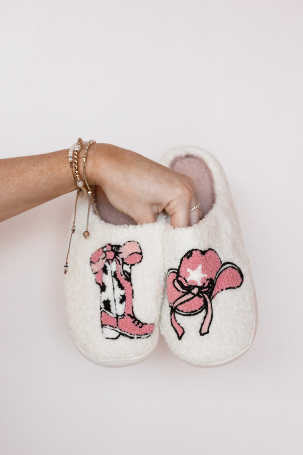 BOW COWGIRL SLIPPERS