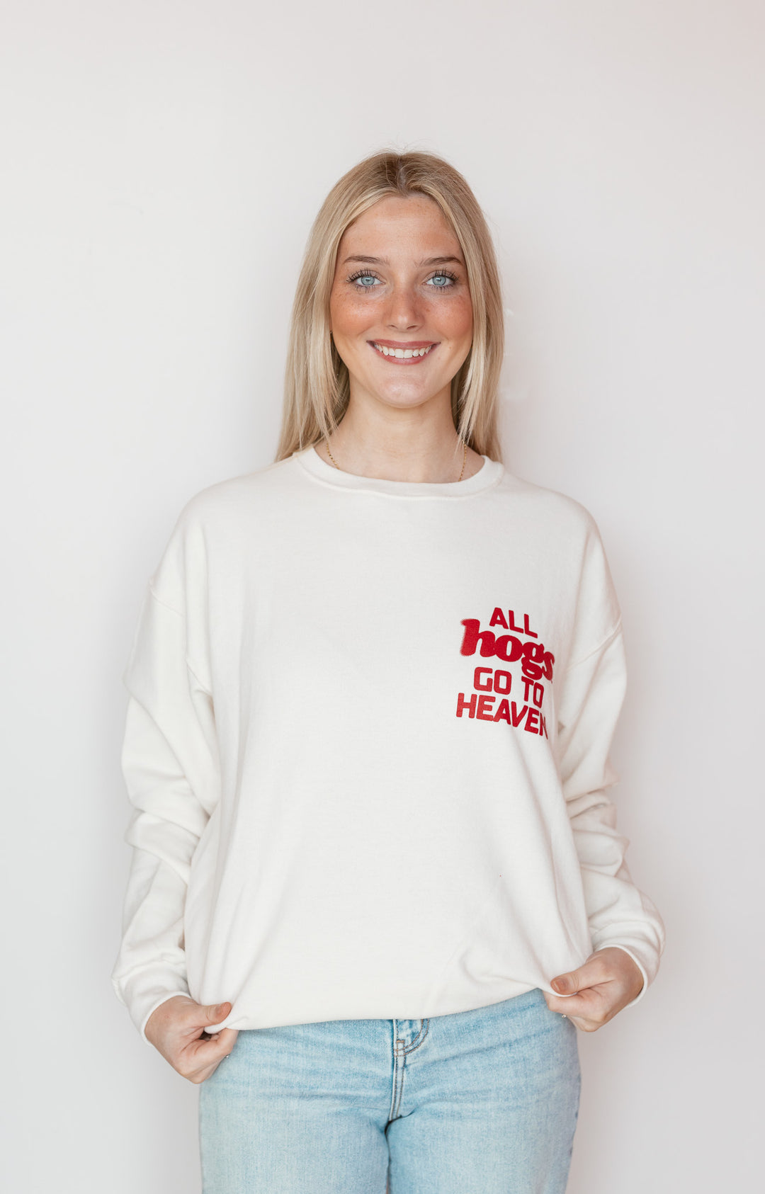 ALL HOGS GO THE HEAVEN SWEATSHIRT