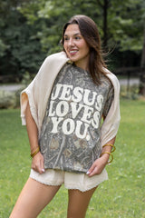 Jesus Loves You Camo Short Sleeve Tee