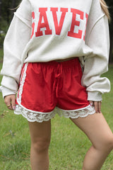 Lace Trim Athletic Shorts