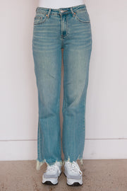 HR WIDE LEG FRAY JEAN