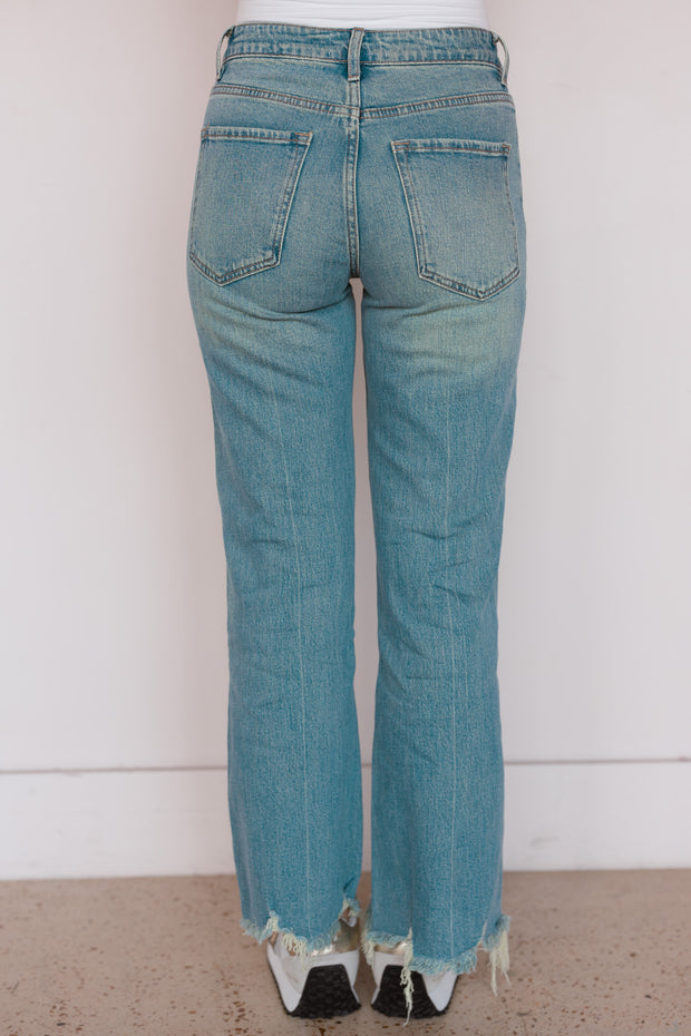 HR WIDE LEG FRAY JEAN