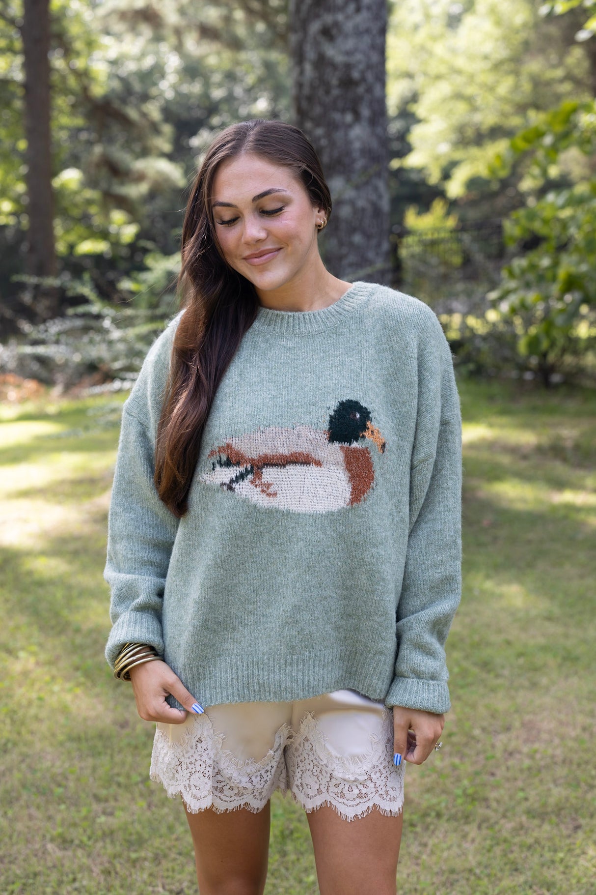 Duck Graphic Knit Sweater