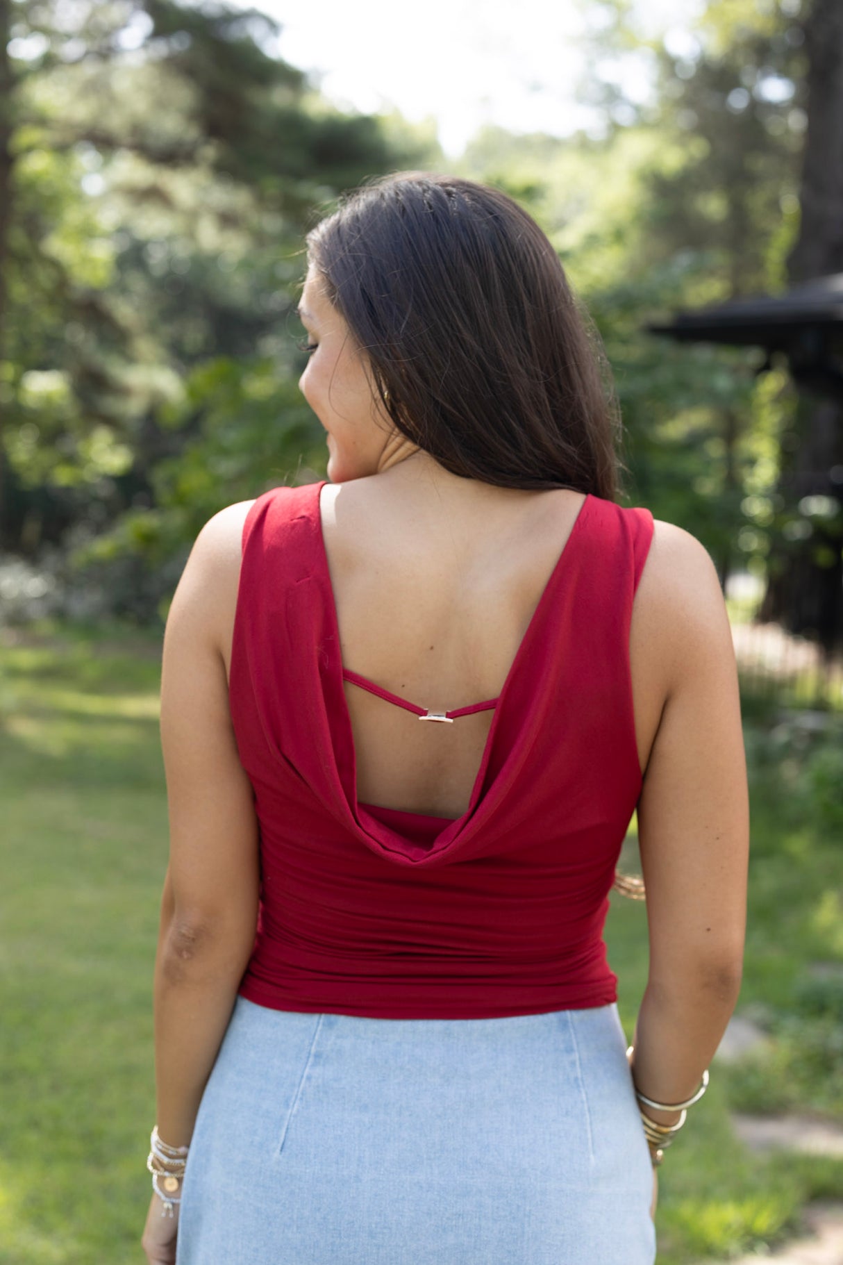 Open Back Draped Tank