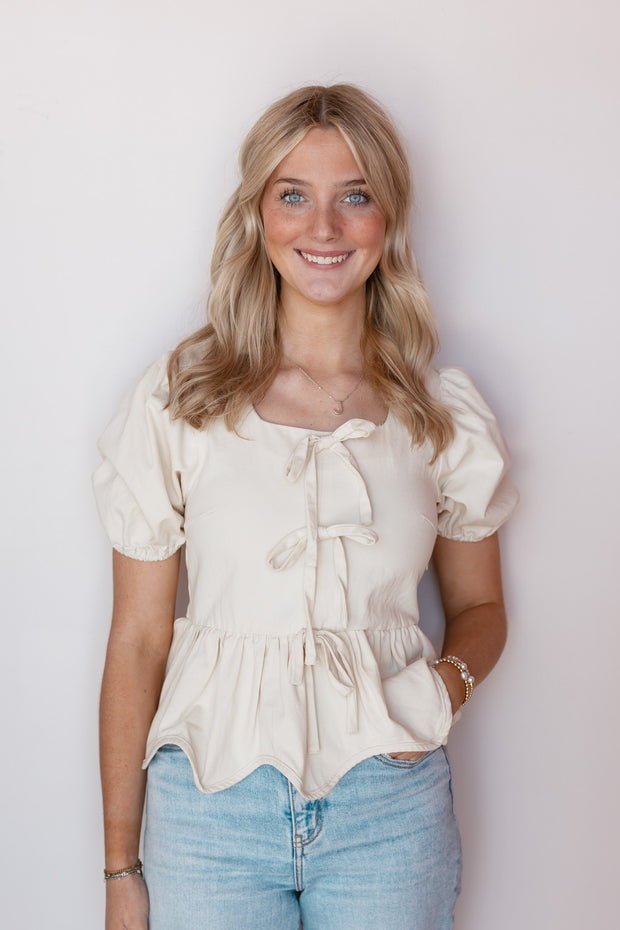 BOW CLOSURE MINI TOP