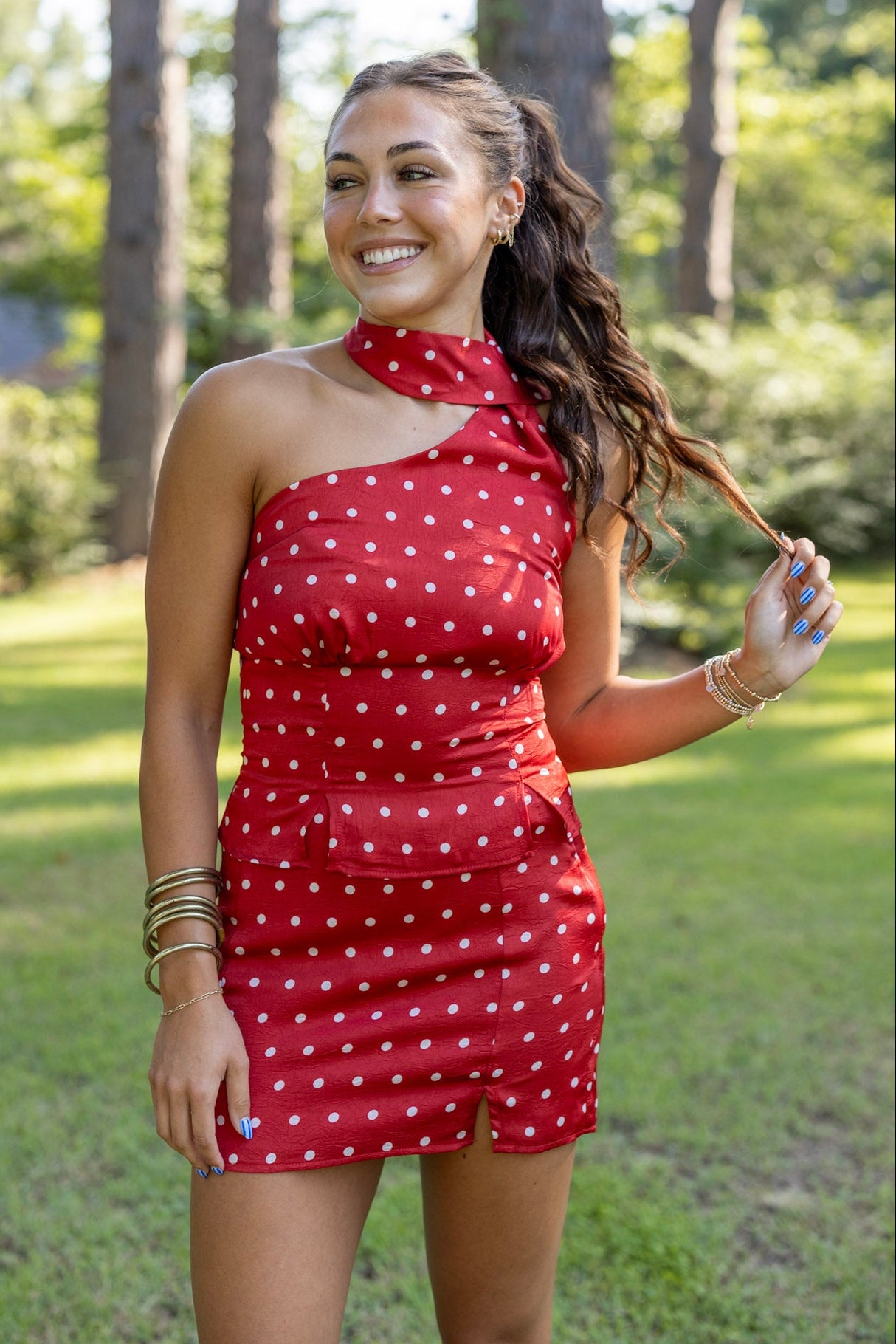 Polka Dot Halter Top Set