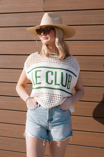 LE CLUB NETTED GRAPHIC VEST