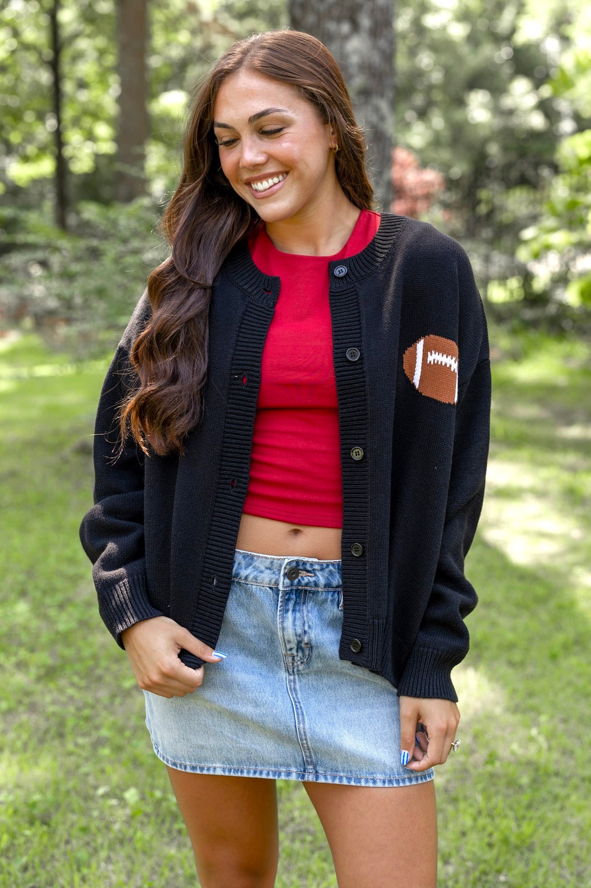 Football Graphic Knit Sweater