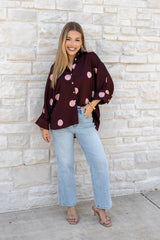 Polka Dot Puff Top