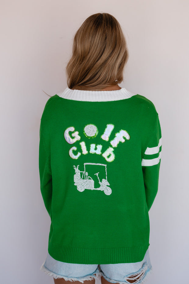 GOLF COURSE SEQUIN CARDI