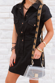 BUTTON UP COLLAR CHEER DRESS