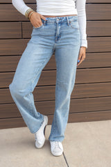 Sincere Mid Rise Straight Jean