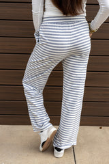 Drawstring Stripe Print Pants