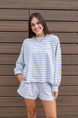 Striped Knit Shorts