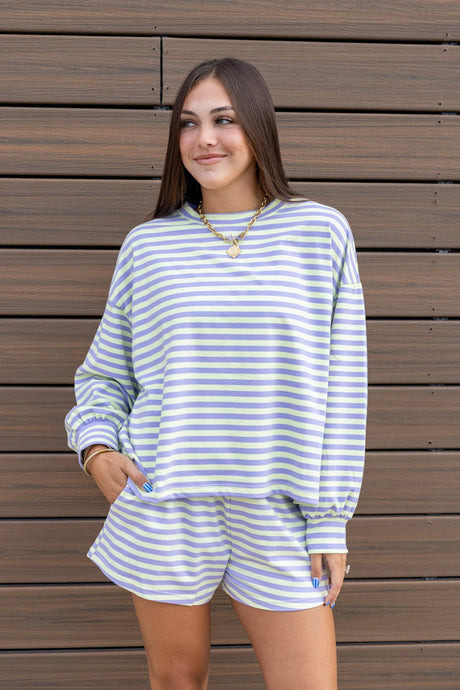 Striped Knit Shorts