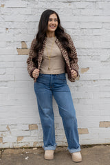 FLOWER PRINT PADDED JACKET