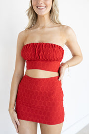 LINDSEY SHIRRED TUBE TOP