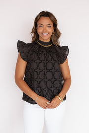 SENA SCALLOPED BORDER TOP