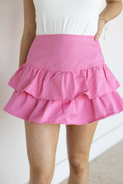 TIERED DENIM SKIRT