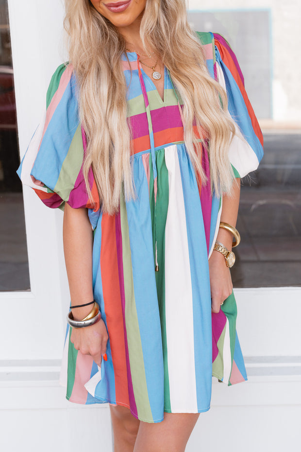 RAINBOW STRIPE DRESS