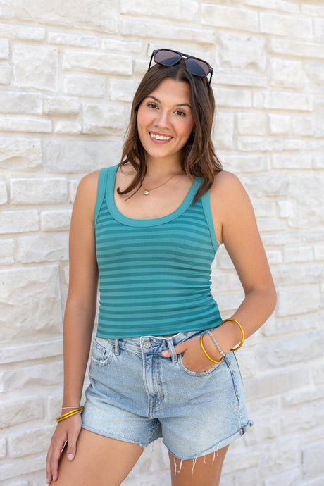 Reversible Striped Tank Top