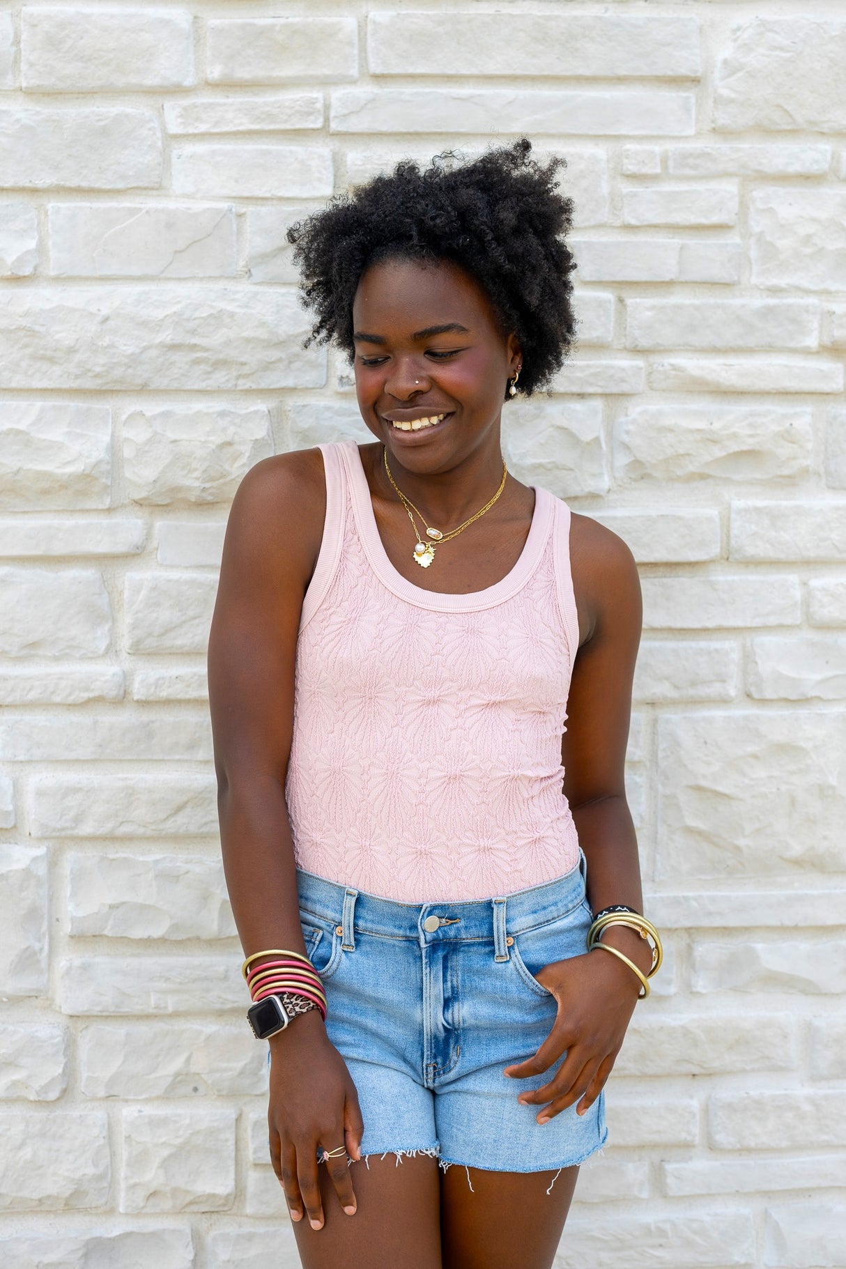 Reversible Lace Textured Tank Top