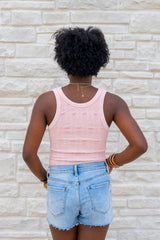 Reversible Lace Textured Tank Top