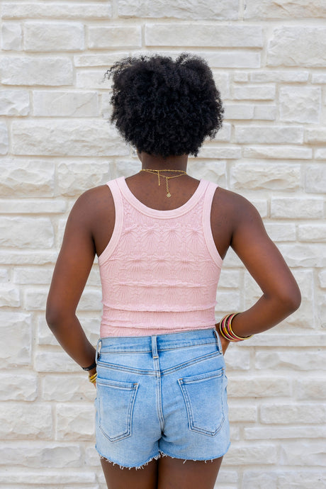 Reversible Lace Textured Tank Top