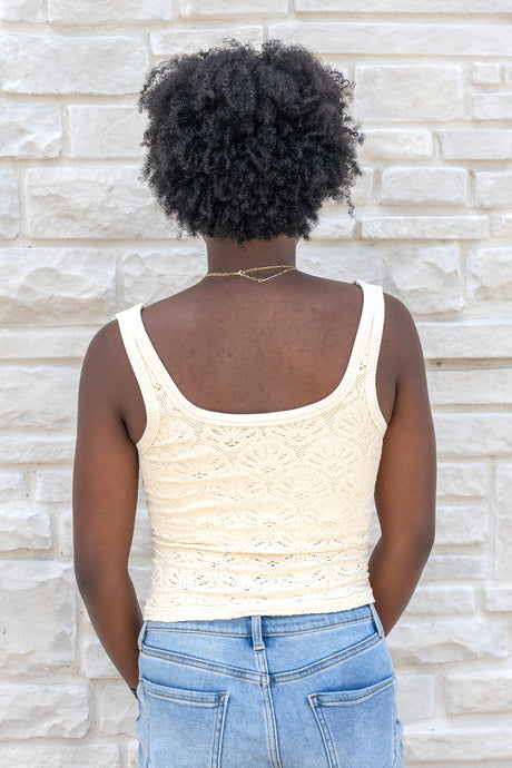 Floral Textured Lace Tank