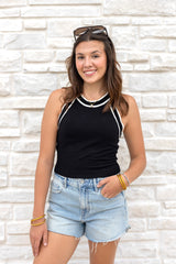 Sleeveless Halter Neck Sweater Top