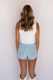 HOT FIX DENIM SHORTS