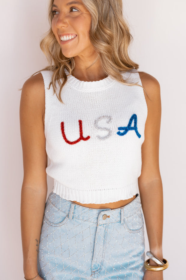 USA SWEATER TANK