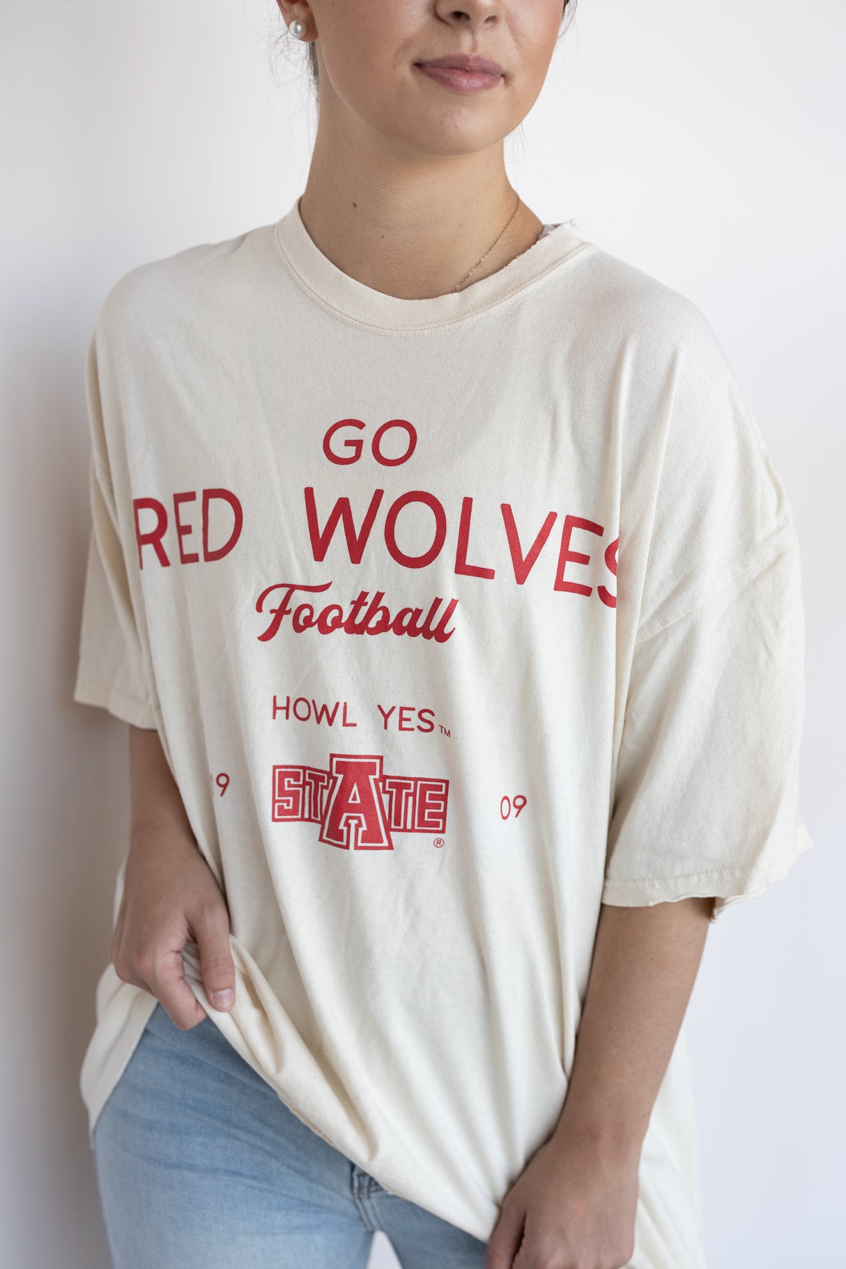 ARKANSAS STATE SHOT OFF THRIFTED TEE
