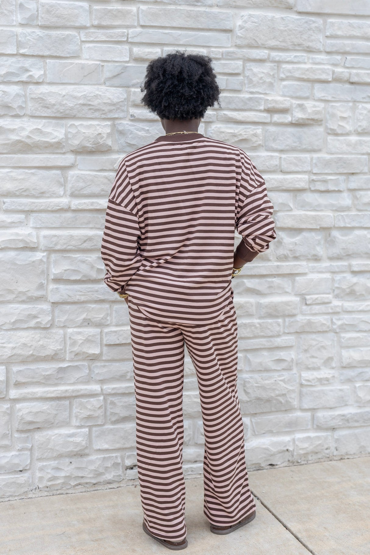 Striped Wide Leg Lounge Pants