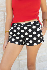Linen Polka Dot Shorts w/ Pockets