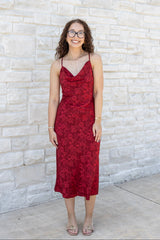 Cowl Neck Spaghetti Strap Slip Dress