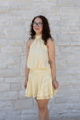 Chiffon Halter Mini Dress