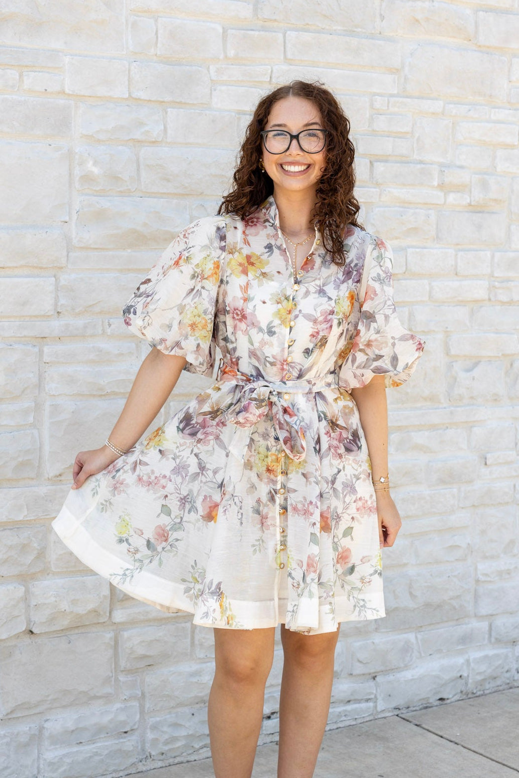 Floral Print Mini Dress