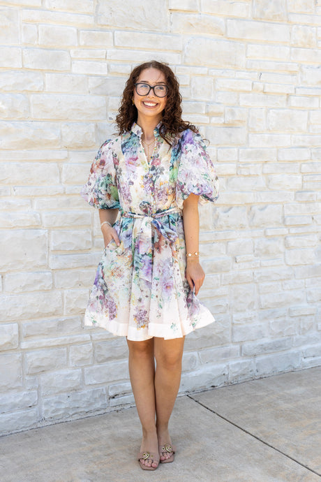 Floral Print Mini Dress
