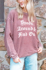 SPOOK AROUND CORDED SWEATSHIRT