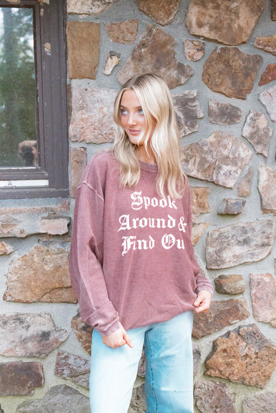 SPOOK AROUND CORDED SWEATSHIRT