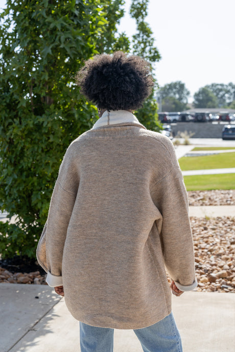 Two Tone Oversized Cardigan