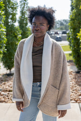 Two Tone Oversized Cardigan
