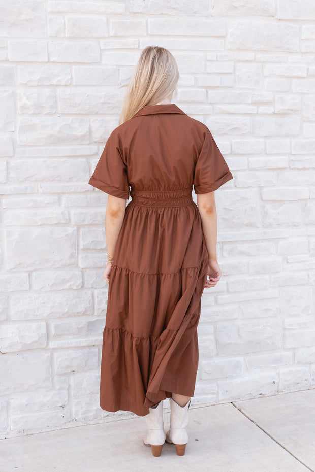 IMOGEN COLLARED MAXI DRESS