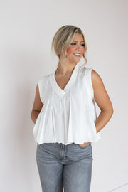 VNECK GLAM GODET TOP