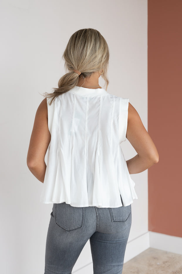 VNECK GLAM GODET TOP