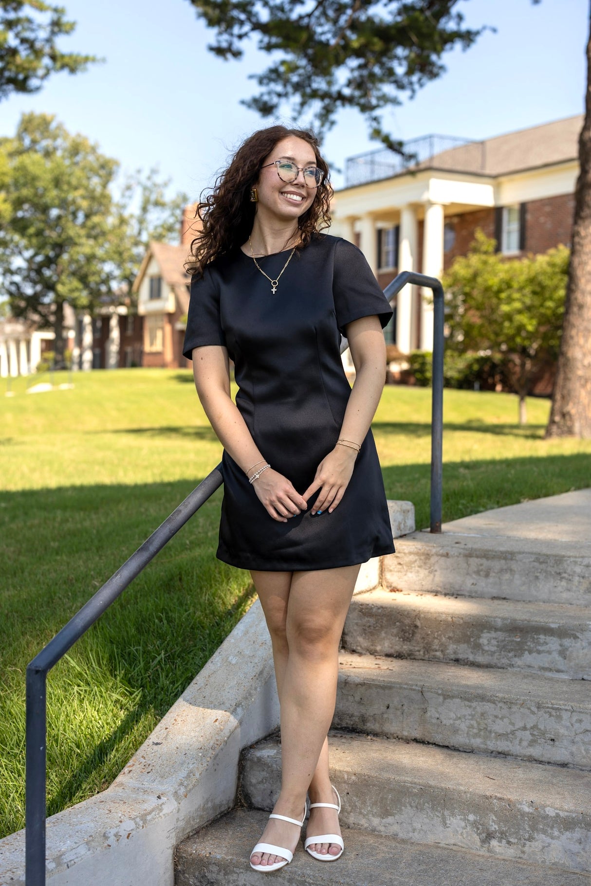 Satin Puff Sleeve Mini Dress
