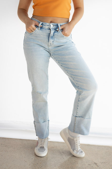 WOWED CUFFED CROP JEAN