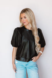 SHINE PEPLUM SHOULDER TOP