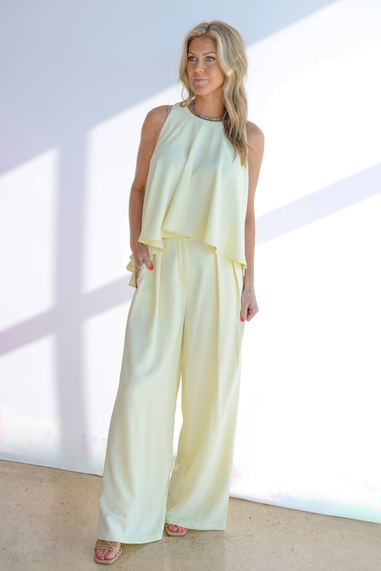 PASTEL TONE WIDE PANTS